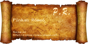 Pinkas Rómeó névjegykártya